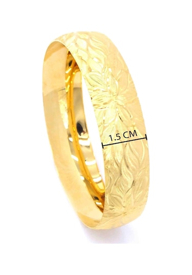 Altın Kaplama Lotus Çiçeği Motifli Bayan Bilezik Blz-1461 Altın