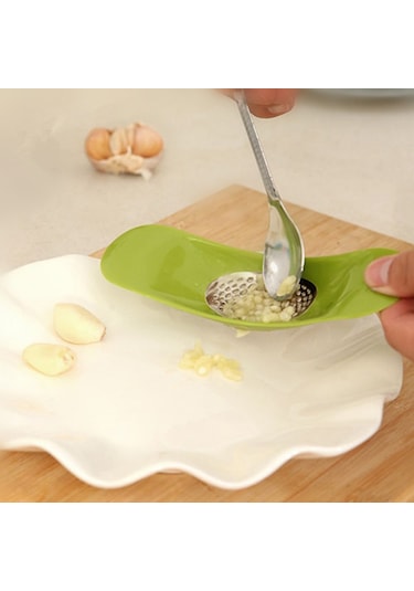 Sones Adet Çok Fonksiyonlu Paslanmaz Çelik Yay Şeklinde Sarımsak Presi Ev Tipi Manuel Sarımsak Ezici, Rastgele Renk Teslimatı