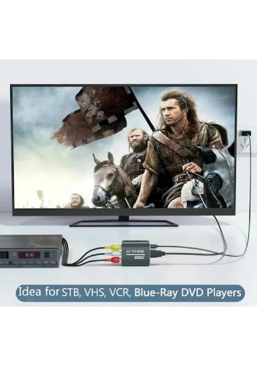 Av To Hdmi Çevirici 3 Rca To Hdmi Dönüştürücü Adaptör
