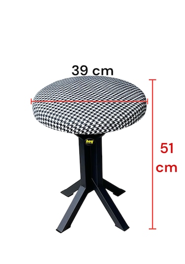 Tabure Kazayağı Kumaş Puf Makyaj Masası Sandalyesi Metal Sandalye