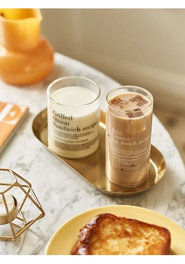 Roomi Borosilikat Cam Bardak 380 Ml, Uzun, Yazılı 177176247 Beyaz