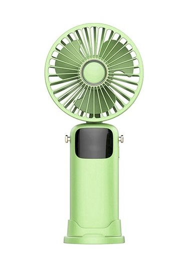 Öğrenci Yeşili Için Ekranlı 3000mah Yaz El Tipi Katlanır Fan Cluknt Yeşil