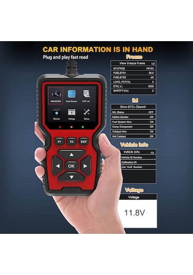 Neworg V519 Obdıı Araç Arıza Kodu Silme Okuma 1996 Sonrası Tüm Obd Iı Arabalarla Uyumlu Motor Arıza Kodu Silme 2026 Yeni Versiyon