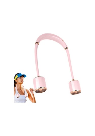 Yingfu Şarj Edilebilir Boyun Vantilatörü, Taşınabilir Hava Pembe Kişisel Vantilatör