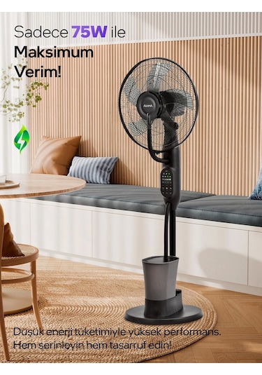 Auhma Acfn01 16 İnç 5 Bıçaklı 2.8 Litre Kapasiteli Buharlı Güçlü Vantilatör