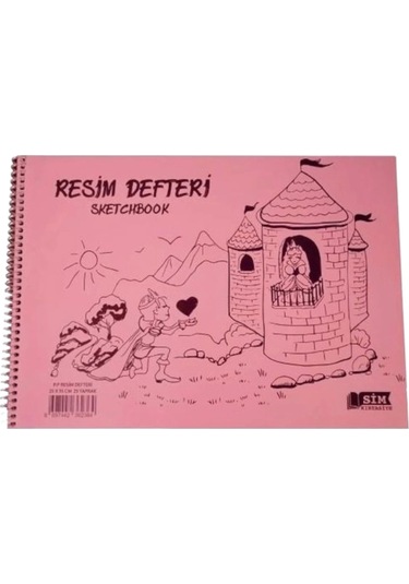 Sim 25 35 Cm 25 Yaprak Plastik Kapak Spiralli Resim Defteri