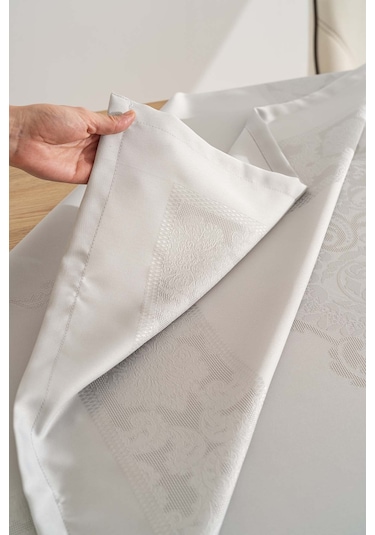 Jumbo Jakar Gri Sıvı İtici Leke Tutmaz Masa Örtüsü 160x220 Cm Gri