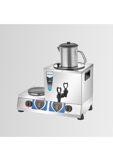 Midinoks Md.gt01 Elektrikli Tek Demlikli Pleytli Kahveci Çay Ocağı Takımı - Demlik Dahil 8 Lt