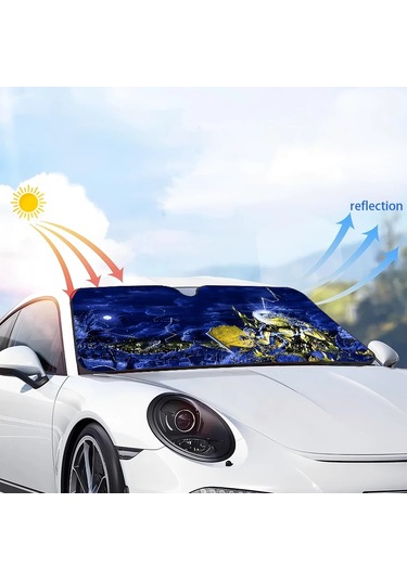 Goldenqian I-ıron Maıden Araba Pencere Ön Cam Kapak Güneş Gölge Otomatik Güneşlik Araba Kapakları Araba Güneş Koruması Z3