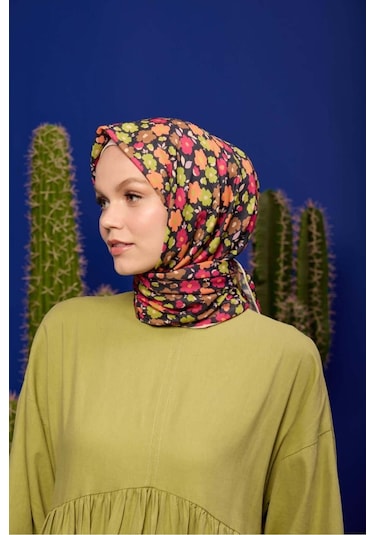 İpekhan Marrakech Koleksiyon Soft Eşarp 1192 - 15 Siyah/manekşe Siyah/menekşe