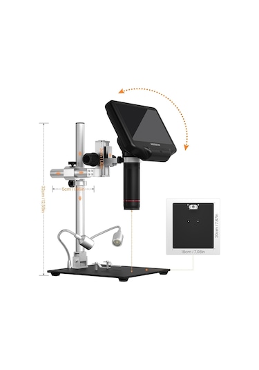 Andonstar Ad407 Pro 7 Inc Ekran 3d Hdmı Lehimleme Dijital Mikroskop