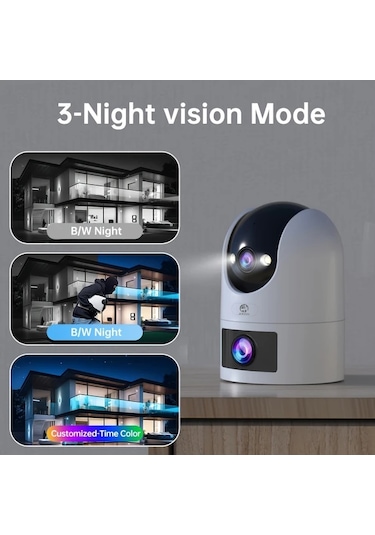 Xuweiwei Tcre 1296p Akıllı Kamera 2.4g Ve 5g Wifi Çift Lens Otomatik Takip Ev Güvenlik İçin Kablosuz Dış Mekan