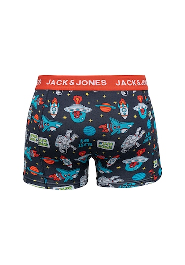 Jack & Jones Tyler 12250111 Baskılı Erkek Boxer 5'li Paket Lacivert
