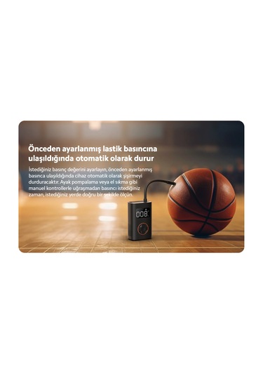 Xiaomi Qicycle N3 Elektrikli Taşınabilir Hava Pompası Genpa Gara