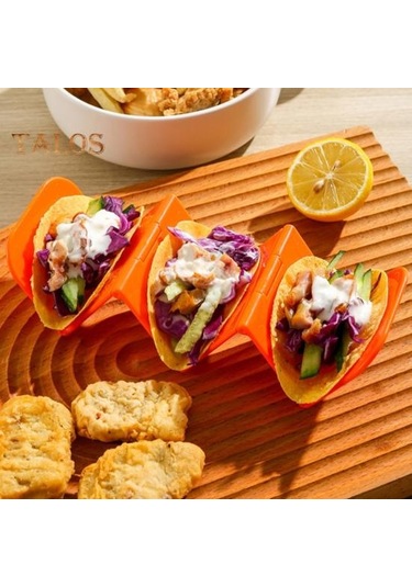 Yeşil Gözleme Standı Dalgalı Geniş Uygulamalar Anti-pas Yeniden Kullanılabilir Bulaşık Makinesi Izgara Güvenli Taco Standı Ev Gereçleri