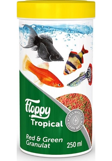 Floppy Tropical Red Green Balık Yemi 250 Ml