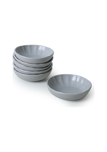 Keramika Mat Gri Sirius Çerezlik / Sosluk 12 Cm 6 Adet 995