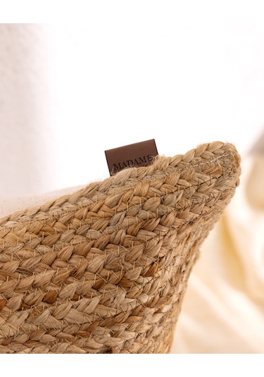 Madame Coco Versailles Jüt Kırlent Kılıfı - Naturel - 50x50 Cm Çok Renkli