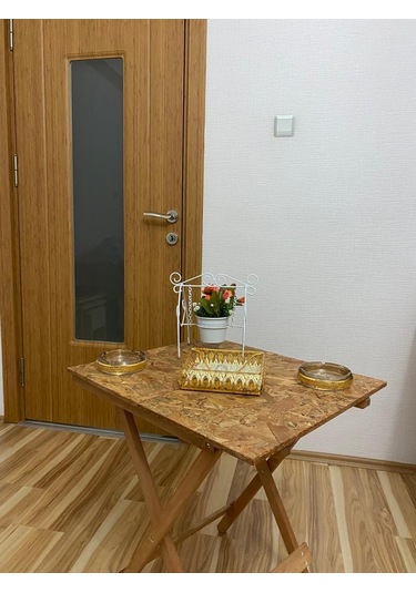 Apak Ahşap Osb Yüzeyli Katlanır Masa 60 CM 50 CM Bambu