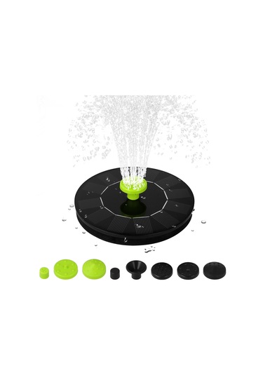 Kosona Güneş Enerjili Süngerli Fıskiye, 6v 1w Siyah+yeşil Başlıklı, 130mm Su Döngüleme Pompası, Kuş Havuzu Bahçe Manzarası İçin Xh01-130b