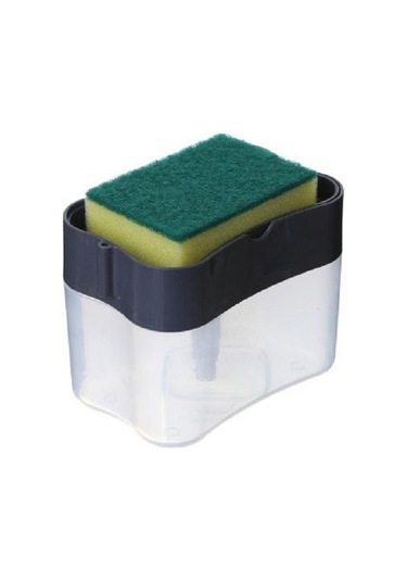 Siyah Mutfak Bulaşık Sabunu Kutusu Sünger Tutucu El Basınçlı Sıvı Dağıtım Kabı Organizatör