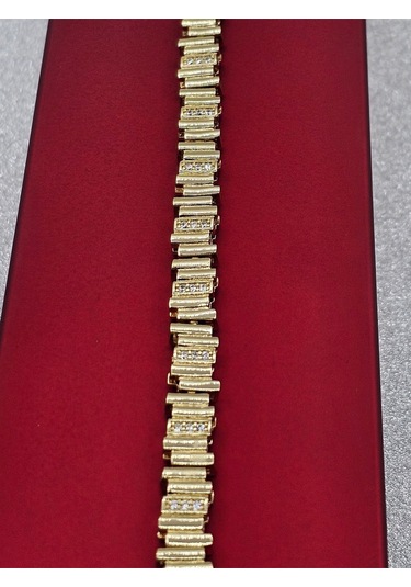 Xuping Ritim Model Gold Renk Çelik Bileklik Altın