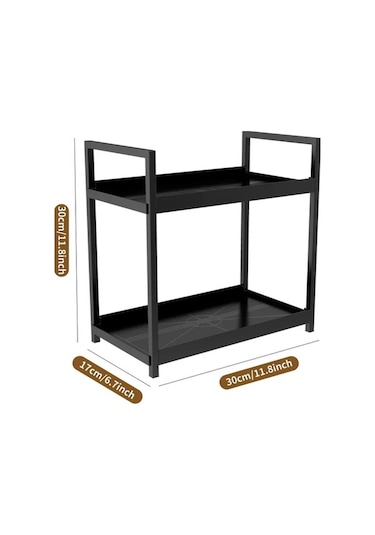 Maoyaya Çift Masa Depolama Rafı Mutfak Düzenleyici Banyo Tezgahı Parfüm Çok Renkli Çok Renkli