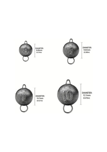 Gateesat 10 Adet 7g Premium Kurşun - Drop Shot Ve Texas Rig İçin