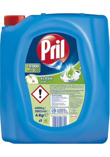 Pril Elma Kokulu Elde Sıvı Bulaşık Deterjanı 4 KG