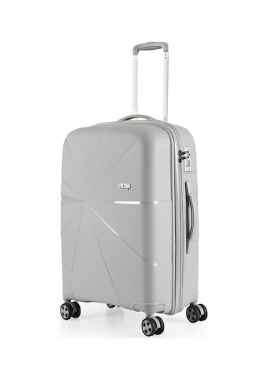 Ççs 5264 Polipropilen Orta Boy Valiz Gri