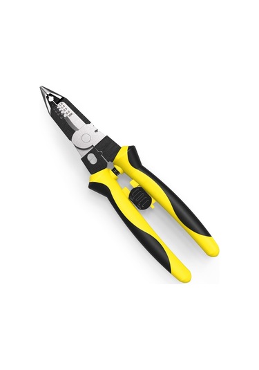 7'si 1 Arada Çok Fonksiyonlu Tel Striptizci Elektrikçi Manuel Alet Siyah Sarı