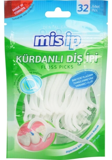 Mis İp Kürdanlı Diş İpi 3 x 32'li Paket