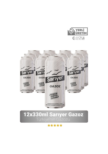 Sarıyer Karışık Aromalı Gazoz 12 x 330 ML