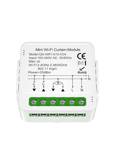 Shineyee Wifi Akıllı Perde Modülü - Uzak Kumanda, Zamanlama Ve Ses Kontrolü İle Tuya Uygulaması Entegresi, Alexa Ve Google Home Uyumlu