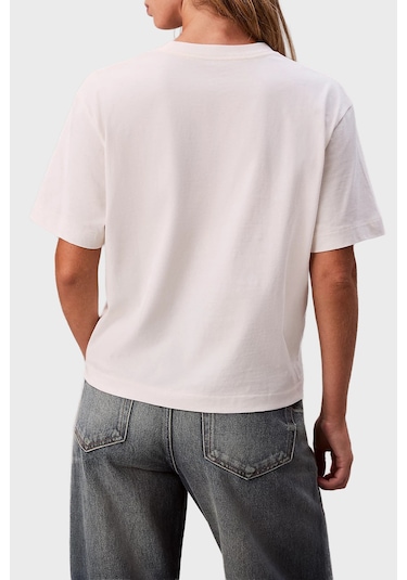 Calvin Klein Bayan T Shirt Lv047e811g Ybh Krem Krem Calvin Klein Bayan T Shirt Lv047e811g Ybh Krem Krem