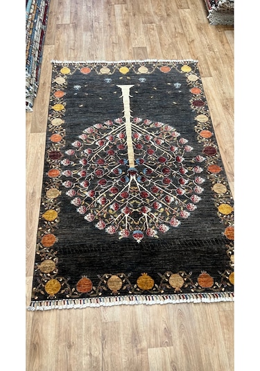 El Dokuma Afghan Halısı Siyah