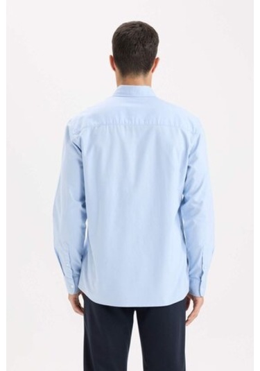 DeFacto %100 Pamuk Regular Fit Polo Yaka Oxford Basic Düz Uzun Kollu Gömlek A8028AX25SPBE196 DeFacto %100 Pamuk Regular Fit Polo Yaka Oxford Basic Düz Uzun Kollu Gömlek A8028AX25SPBE196