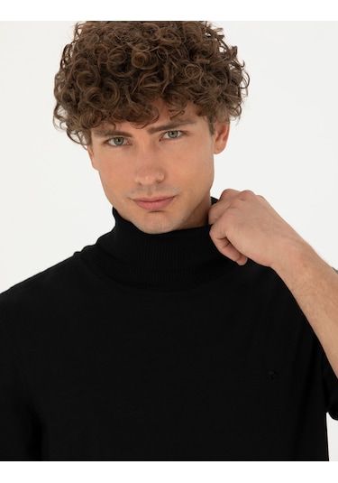 Pierre Cardin Erkek Siyah Triko Kazak 50270052-vr046 Siyah