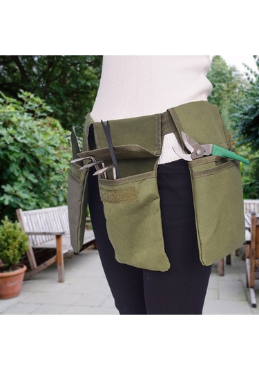 Symbee Askeri Yeşil Kumaş Çalışma Kemer, El Aletleri İçin Geniş Cep, Ergonomik Tasarım, Su Geçirmez, Bahçe-çiftlik Kullanıma Uygun