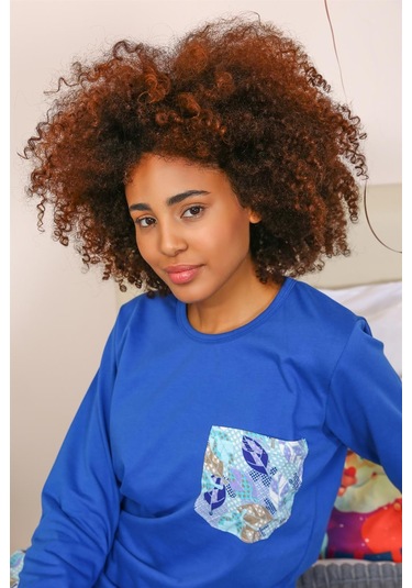 Akbeniz Kadın Uzun Kol Penye Pijama Takım 4194 - S Saks