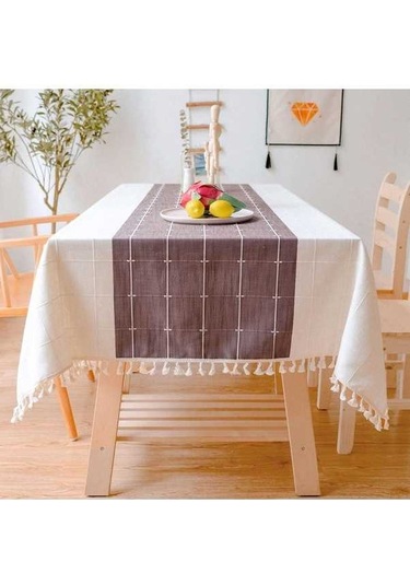 Pazly Bohem Tarzı Lavanta Kare Masa Örtüsü - Yıkanabilir, Buruşmaz 140x140 Cm Mor - Bohem Tasarım, Mor Renk Mor