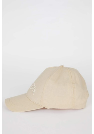 DeFacto Kız Çocuk Nakışlı Keten Karışımlı Cap Şapka D8425A825SMBG286 DeFacto Kız Çocuk Nakışlı Keten Karışımlı Cap Şapka D8425A825SMBG286