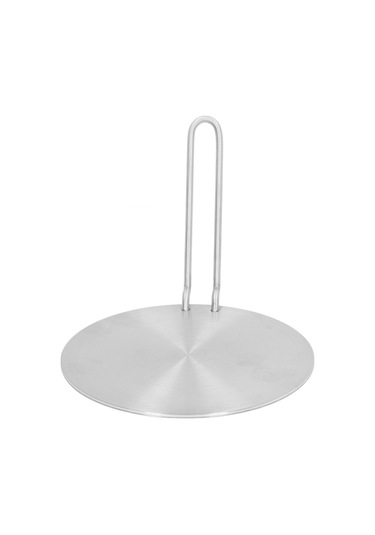 Kangvka Stokele Isı Dağıtıcı Plaka, Inoks Çelik, Tüm Ocaklarda Kullanım, Anti-yanık Kollü, Hızlı Ve Eşit Isıtma, 17.5cm