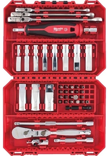 Milwaukee 1/4'' Cırcır Tornavida Kollu Lokma Set 42 Parça 4932498382