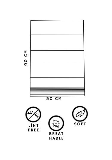 6 Parça Atkıdan Fitilli Havlu Seti Çok Renkli