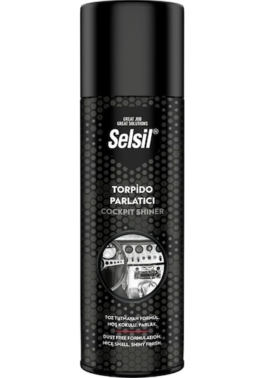 Selsil Oto - Araç Torpido Parlatıcı Sprey 200ml Hoş Kokulu - Parlak - Toz Tutmayan Formül