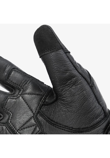 Venom Motosiklet Eldiveni Deri Siyah %100 Leather Motorcu Eldiveni