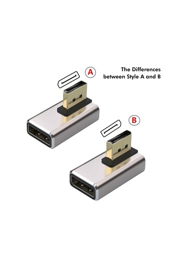 Sones Junsunmay 8k 60hz Pd1.4 Erkek Displayport - Dişi Displayport Adaptör Dönüştürücü, Stil:a