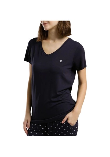 Arnetta Kadın Lacivert Kısa Kol Pijama Takım 3225 Lacivert