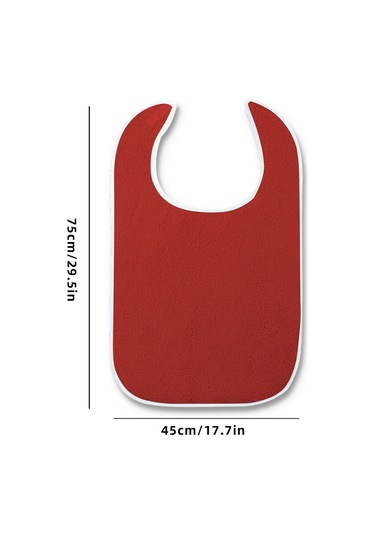 Yifomall Yetişkinler İçin Kirlenmeyi Engelleyen Çok Amaçlı Yemek Apronu - Yaşlı Bakıcılığı, Felçli Kişiler İçin Boyun Koruyucu Kırmızı